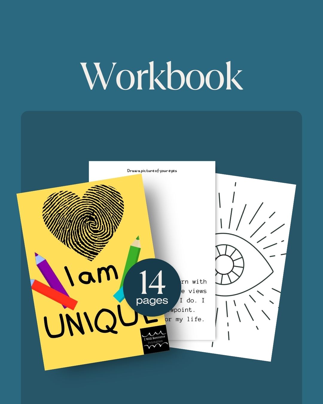 I Am Unique Story Workbook- Free