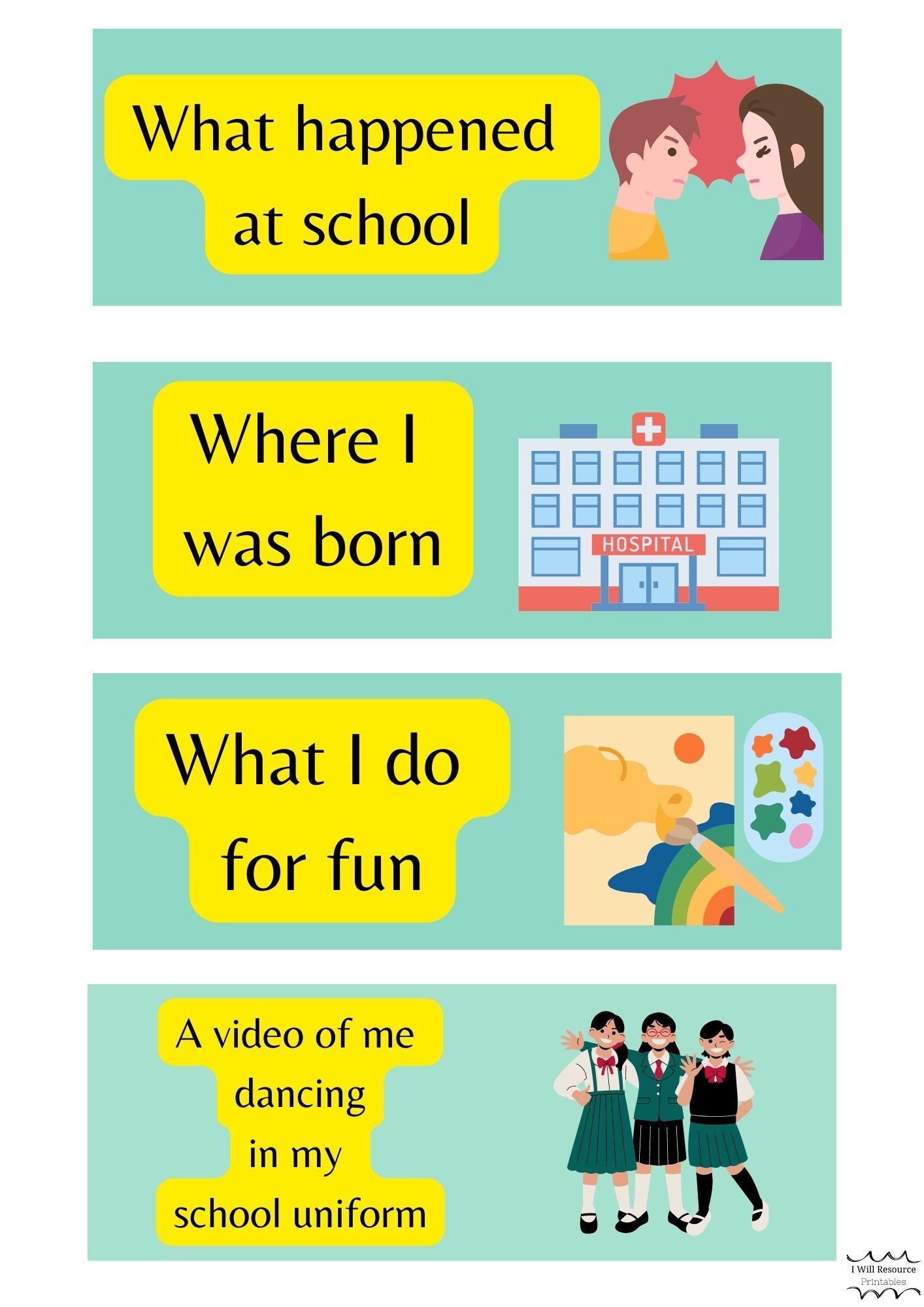 Family Conversation Cards- Communication in Relationships Pack (Digital download)