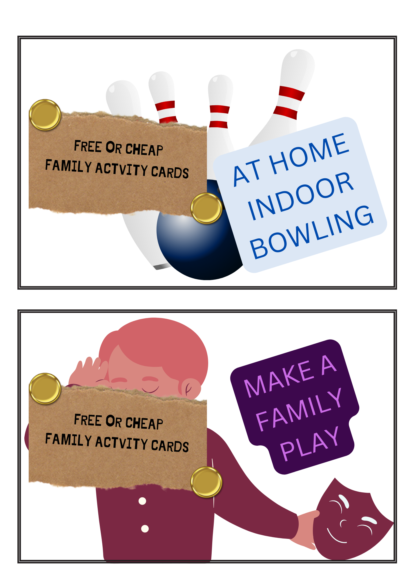 Free or Cheap FAMILY ACTIVITY CARDS (Digital Download)