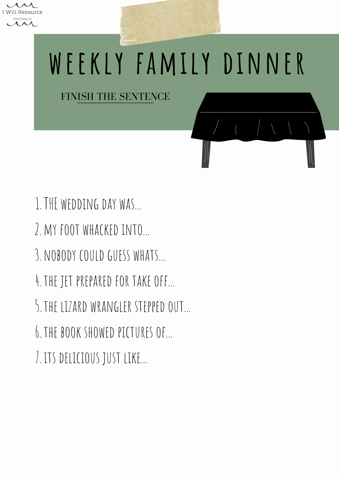 OUR FAMILY COOKBOOK- Cooking & Connection (Digital Download)