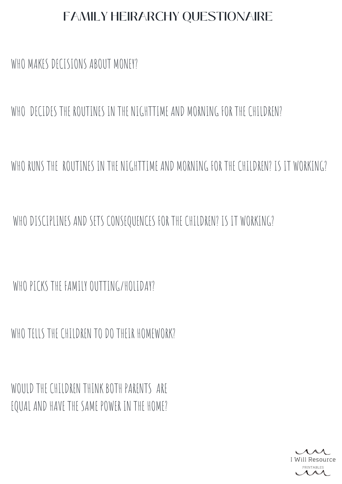 Family Life-Wellbeing Resource for Family Work (Digital Download)