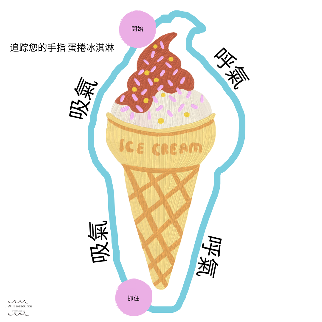 12 Mindfulness Breathing Cards (Digital Download)- Tea Party Edition (Mandarin edition)  12張正念呼吸打印卡片-茶話會版(中文)