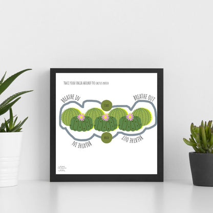 10 Mindfulness Breathing Cards (Digital Download)- Cactus Edition