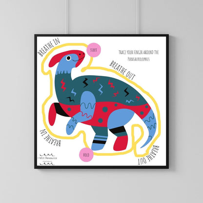 10 Mindfulness Breathing Cards (Digital Download)- Dinosaur Edition