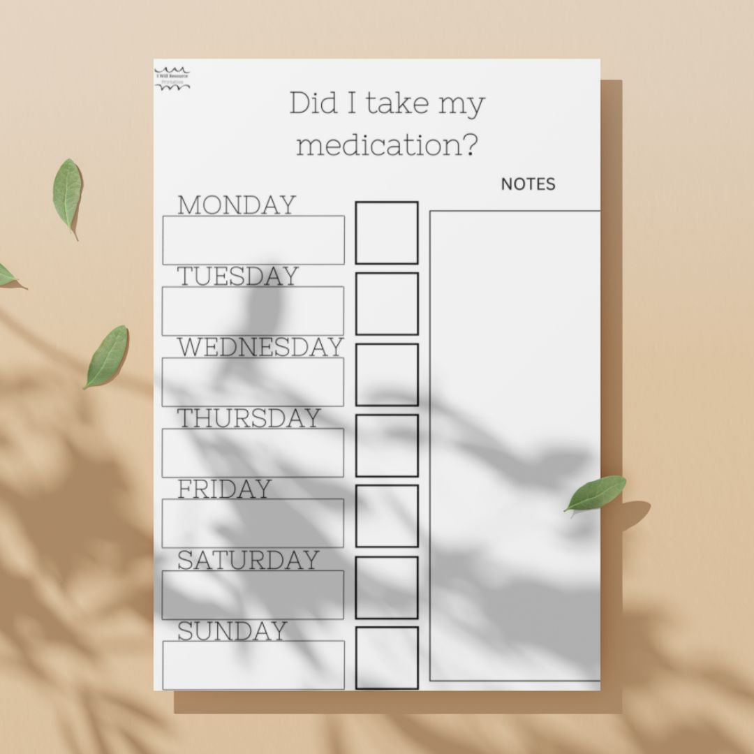 Medicine Reminder Tracker (digital download)