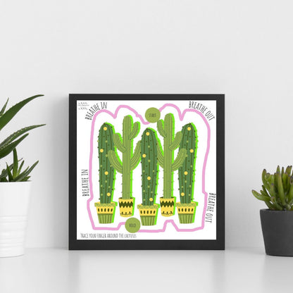 10 Mindfulness Breathing Cards (Digital Download)- Cactus Edition