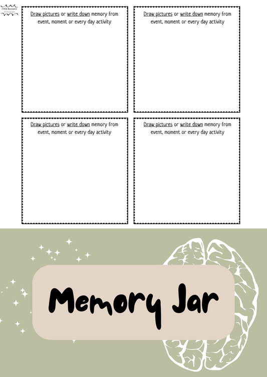 Memory Jar Print Out