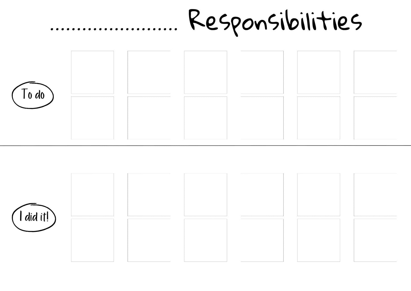 My Responsibilities Chart for Children (digital download)