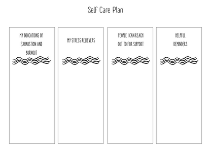 Student/Young Person/Adult/Parent Mental Health Plan | Self Care | Mapping Protective Factors