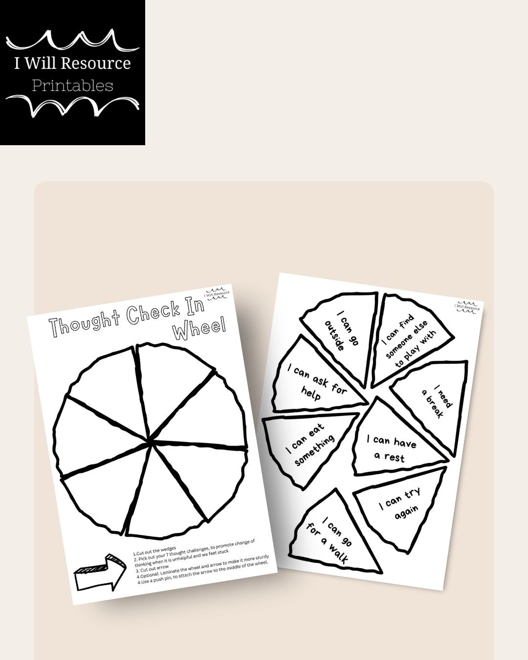 Thoughts Check In Wheel for Kids | Changing thinking | SEL | Emotional Regulation