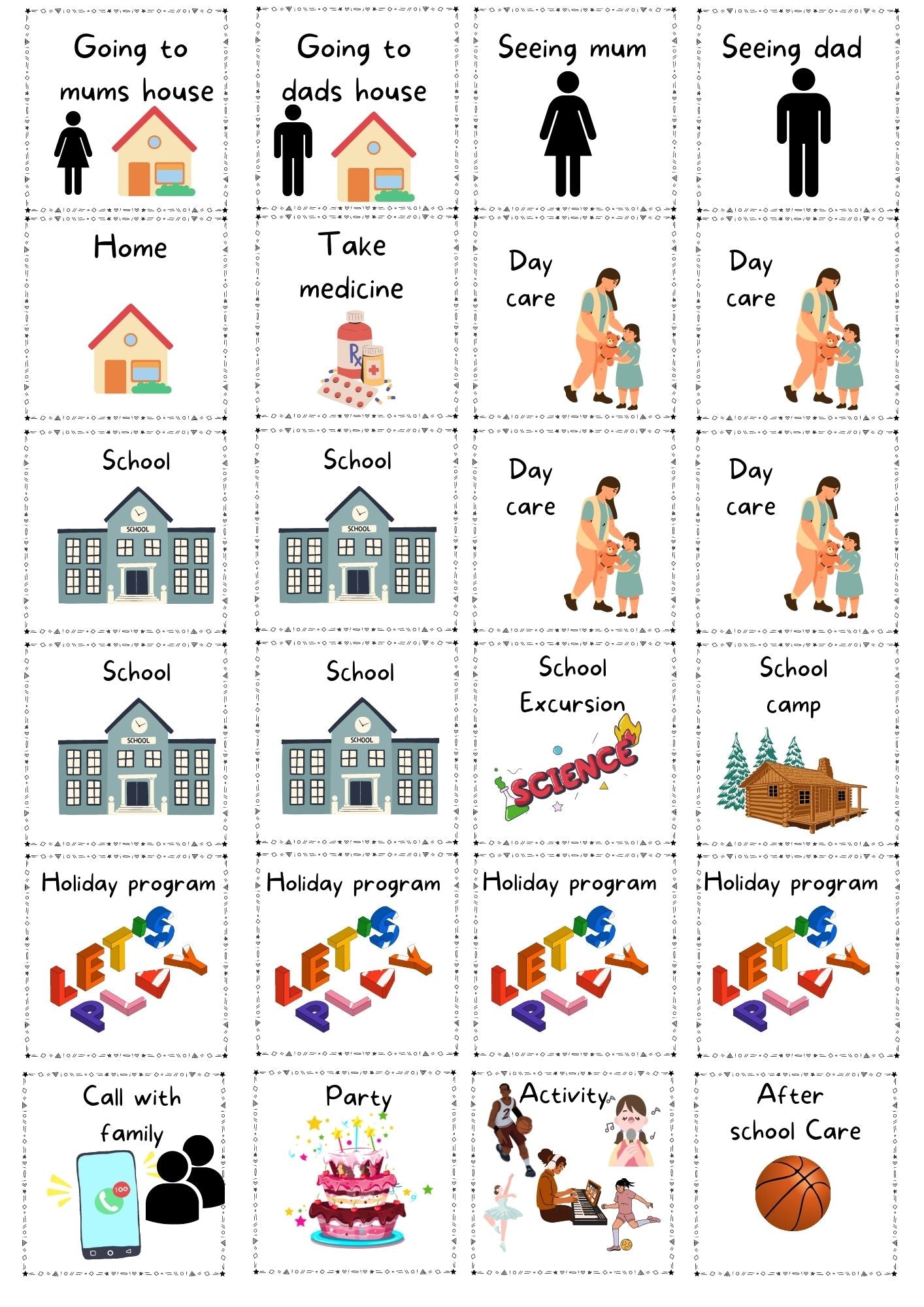 Routine Chart Cards (Digital Download)