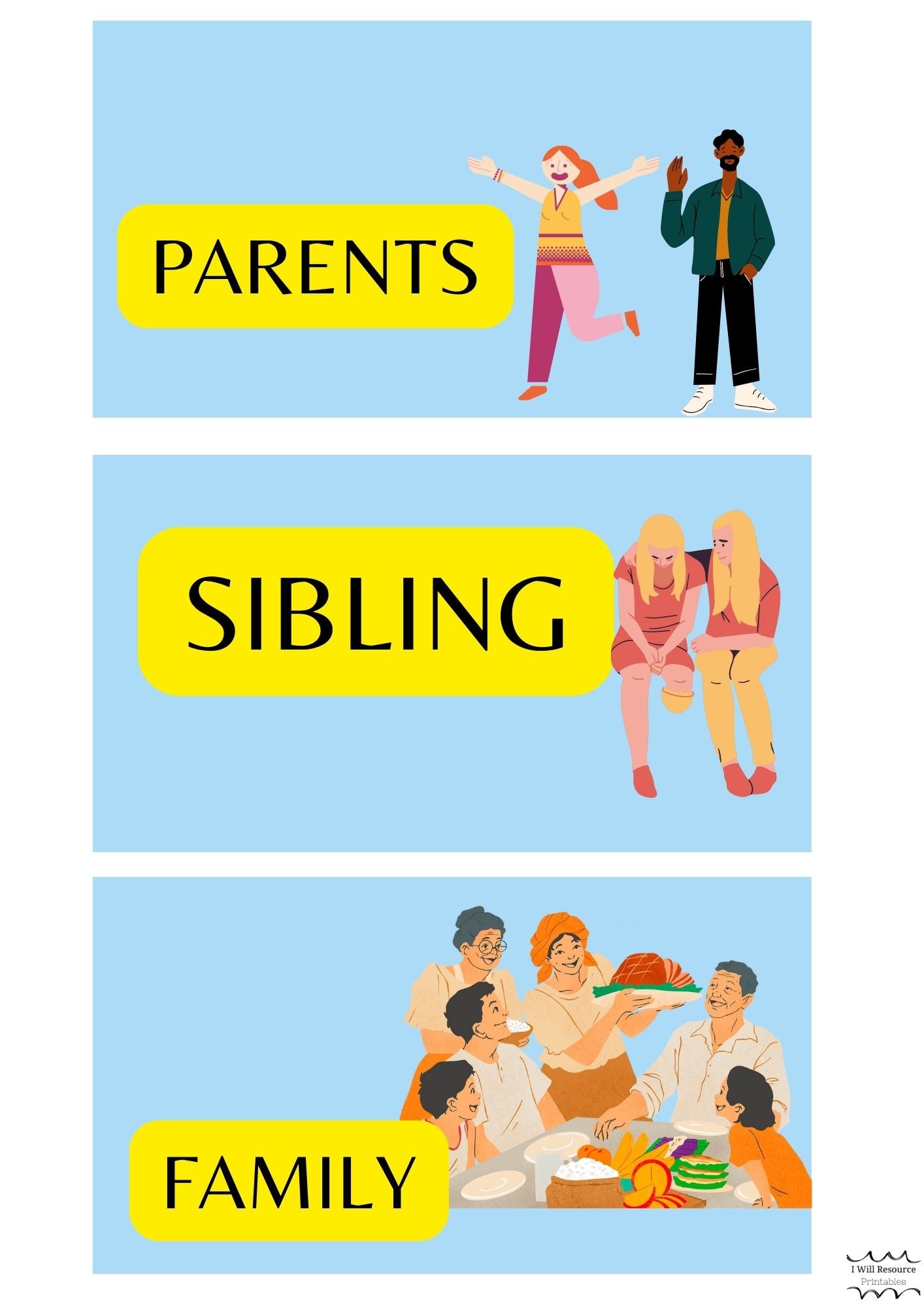 Family Conversation Cards- Communication in Relationships Pack (Digital download)