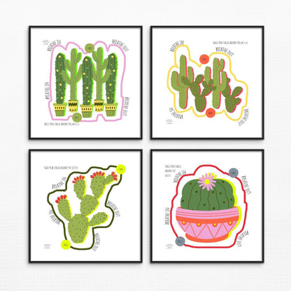 10 Mindfulness Breathing Cards (Digital Download)- Cactus Edition