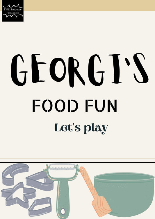 Personalised Food Fun Let's Play Book (Digital Download)