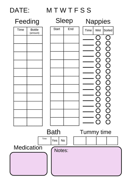 Newborn Care Log