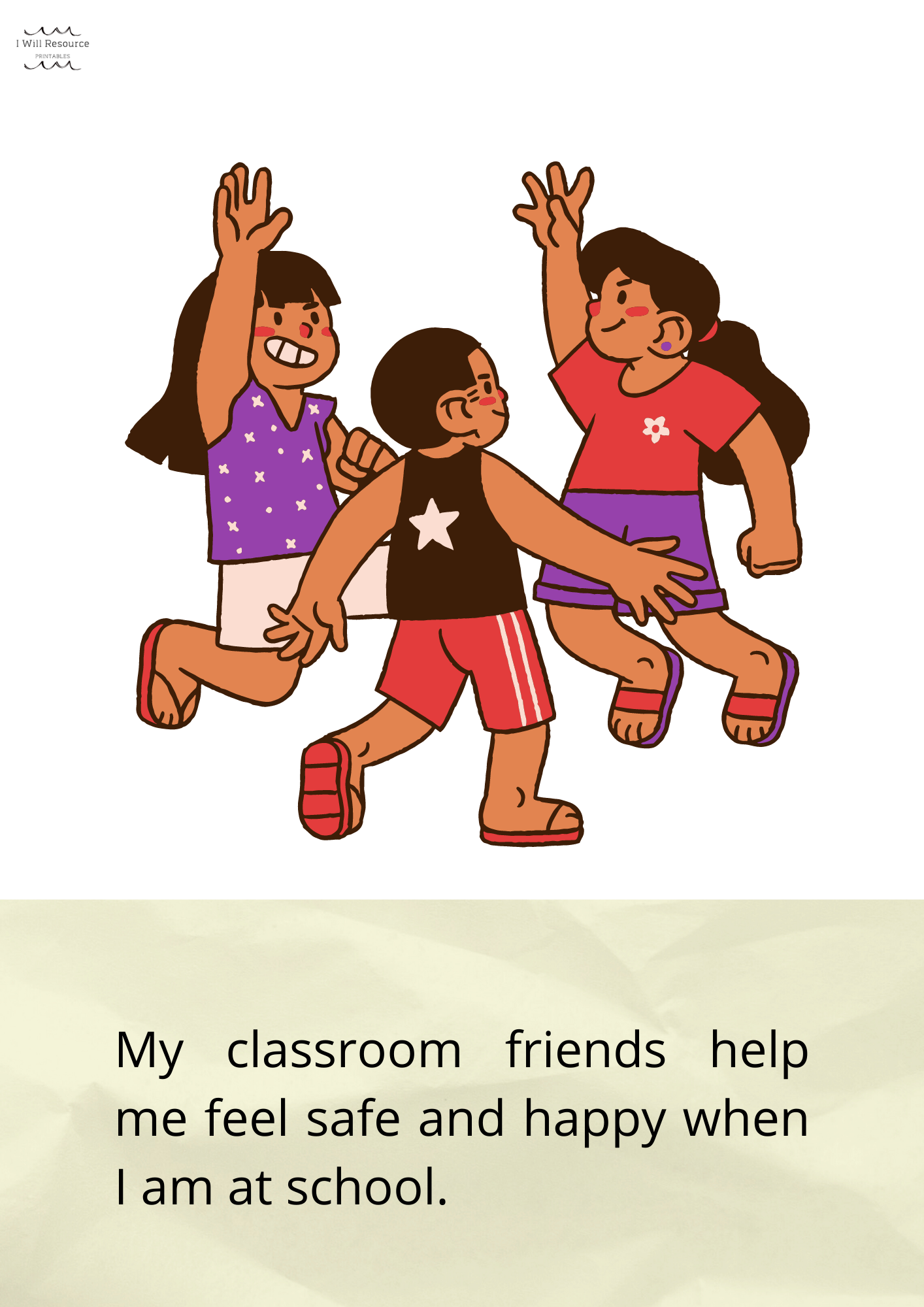 Words & Pictures: Feeling Safe at School with Classroom Friends (Digital Download)