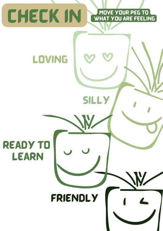 Plant Style Check in Emotions Vertical Wall Poster Set-Up (Digital download)