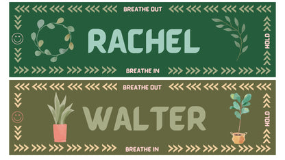 Plant Style, personalised student name tags, mindfulness breathing class name tags, calm classroom name tags - Personalise with name- Digital download