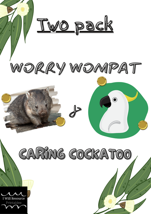 Worry Wombat & Caring Cockatoo- Two Pack (Digital Download)