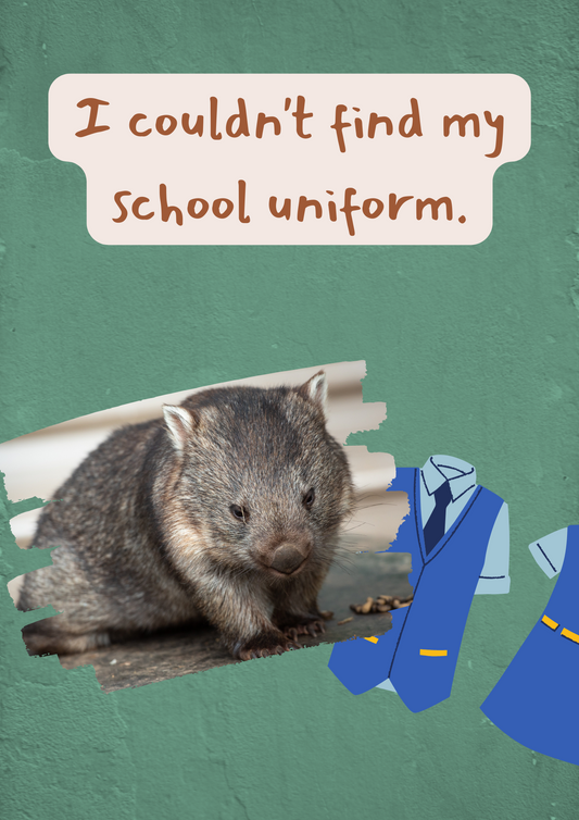Words & Pictures Story: WORRY WOMBAT's Day (Free Digital Download)