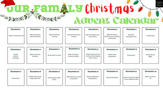 Our Family Christmas Advent Calendar & Our Family Christmas Advent Calendar Activity Pack (Digital download)