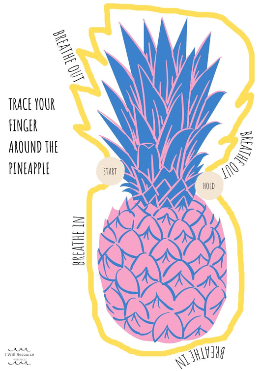 MINDFULNESS ACTVITY BREATHING POSTER - Pineapple (Free Digital Download)